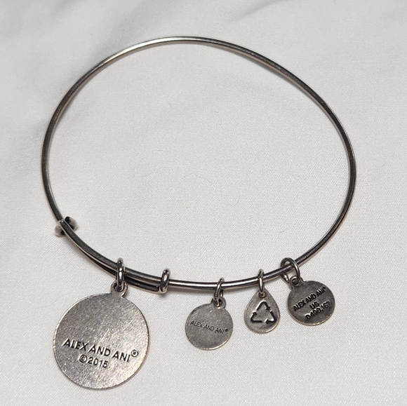 Alex and Ani Everything Happens for a Reason silver bangle bracelet - Picture 2 of 2